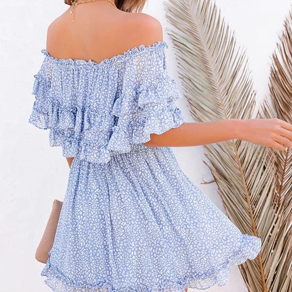 2XL flounce Off the Shoulder dress - Picture 4 of 8